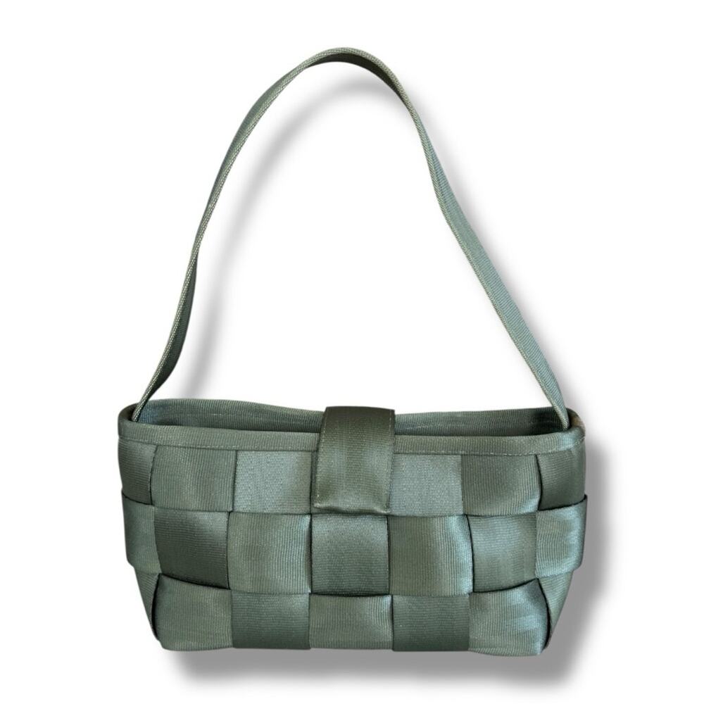 Harveys Original Seatbelt Bag Army Green Shoulder Tote Purse USA